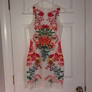 Vibrant Bodycon Floral Dress (small)